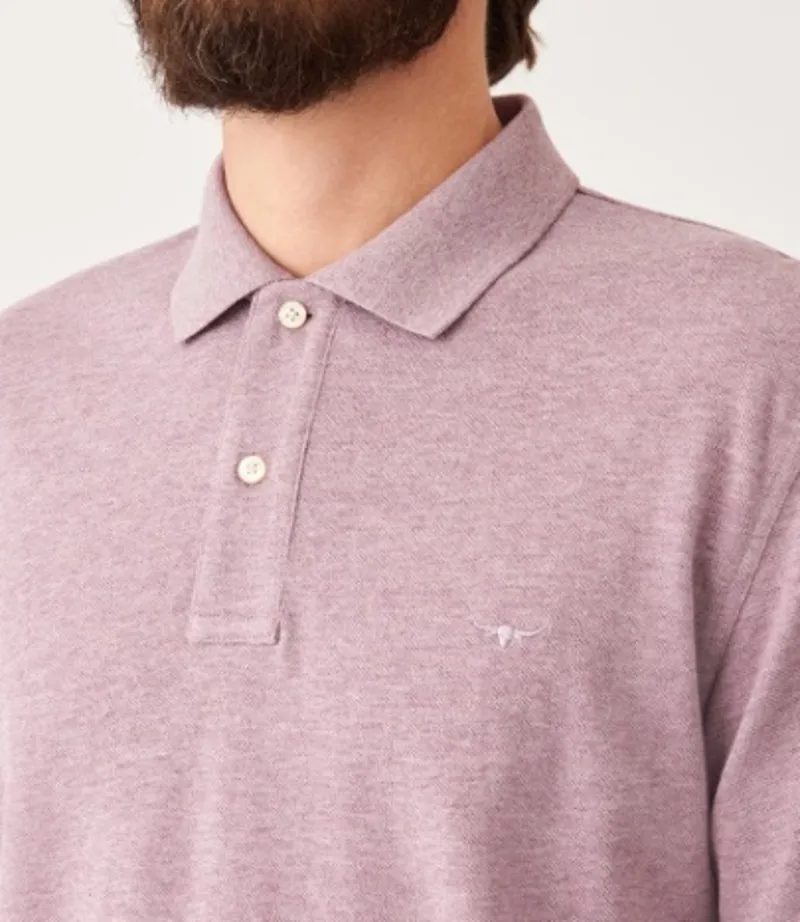 RM Williams Rod Polo Pink Grey Marle-2